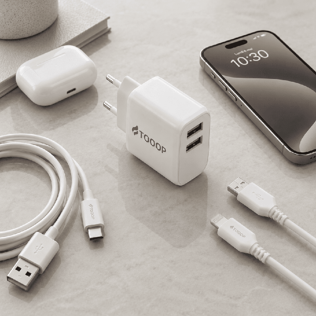 Chargeur 12W double port USB-A