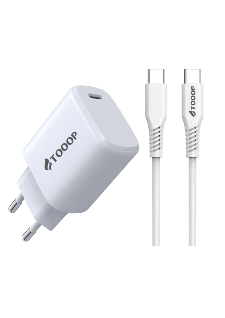 Kit Chargeur Secteur - Charge rapide 20W + Câble C vers C