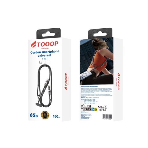 [TCOLB4] Cordon Téléphone Universel TOOOP