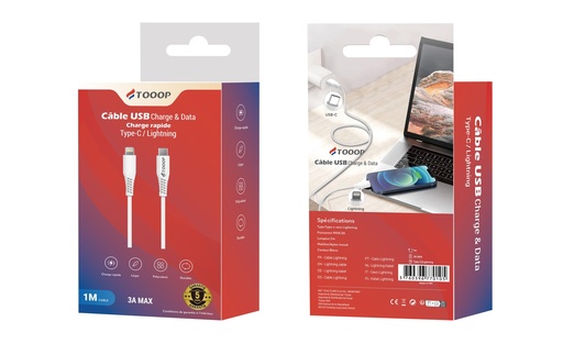 [TCACTLPW1] Câble C vers Lightning PVC